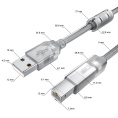GCR Кабель PROF 0.75m USB 2.0, AM/BM, прозрачный, ферритовые кольца, 28/24 AWG, экран, армированный, морозостойкий, GCR-52421 GCR Кабель PROF 0.75m USB 2.0, AM/BM, прозрачный, ферритовые кольца, 28/24 AWG, экран, армированный, морозостойкий, GCR-52421