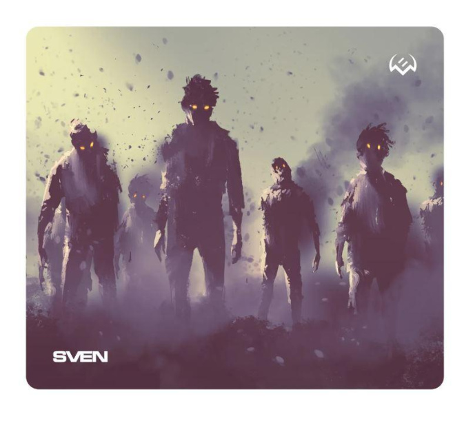 Игровой коврик для мыши SVEN MP-G02S Zombie 230x200x2мм, ткань + резина SV-016876