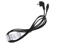 VCOM Кабель питания для ноутбуков, 3-pin, с заземлением, прямой 220V 3m Telecom TP022-3.0-BK