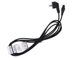VCOM Кабель питания для ноутбуков, 3-pin, с заземлением, прямой 220V 3m Telecom TP022-3.0-BK