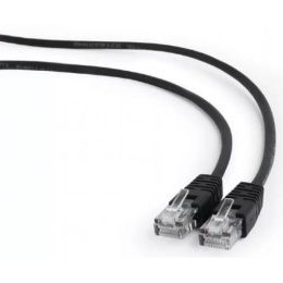 Патч-корд UTP Cablexpert PP12-5M/BK   кат.5e, 5м, литой, многожильный (черный)