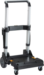 Тележка для инструментов DeWalt DWST1-71196 складная, алюминиевая, с телескопической ручкой, грузоподъемность: 100кг, встроенные складные защелки для фиксации модуля