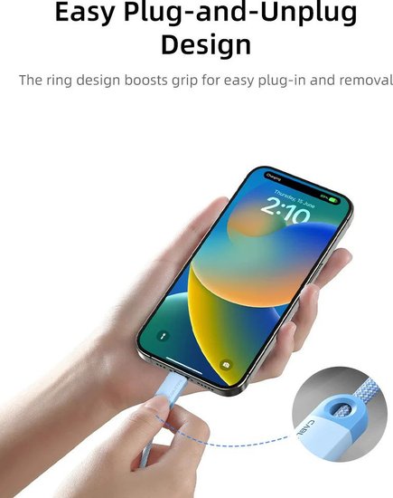 Кабель USB A CABLETIME CAP1J (CT-AMCM6A-PBW1.5) 1.5 м, черный, USB-A на USB-C для быстрой зарядки смартфонов