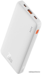 Портативное зарядное устройство Baseus Airpow PPQD090002 Fast Charge Power Bank 10000mAh 20W White With Cable USB to Type-C 30cm White ультратонкий, компактный, быстрая зарядка, двойной