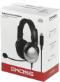 Гарнитура Koss SB45-USB, для компьютера, мониторные, проводные, черный / серебристый [15116464]