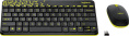 Клавиатура + мышь Logitech MK240 клав:черный/желтый мышь:черный/желтый USB беспроводная slim Multimedia 920-008198