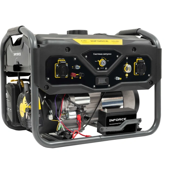 Бензиновый генератор Inforce (3 кВт; эл.стартер; медная обмотка; с АКБ) GL 3000E