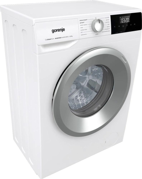 Стиральная машина Gorenje W2NHPI72SCS, с фронтальной загрузкой, 7кг, 1200об/мин, с паром, инверторная