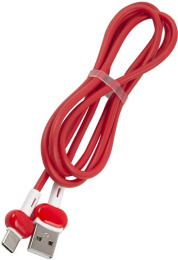 Кабель Redline Candy, USB Type-C m - USB m , 1м, 2A, красный [ут000021994]