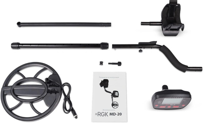 Металлоискатель RGK MD-20, глубина до: 20см, 7.7КГц, с дискриминатором [754880]