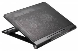 Подставка для ноутбука Buro BU-LCP170-B214, 17", 398х300х29 мм, 2хUSB, вентиляторы 2 х 140 мм, 926г, черный