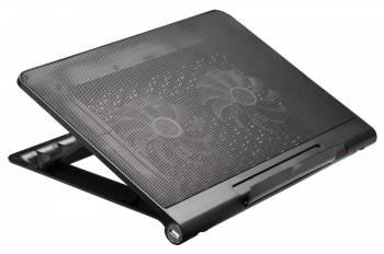 Подставка для ноутбука Buro BU-LCP170-B214, 17", 398х300х29 мм, 2хUSB, вентиляторы 2 х 140 мм, 926г, черный