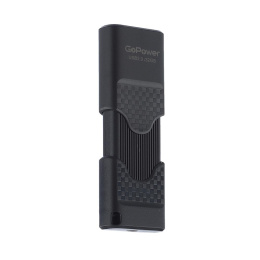 Флеш-накопитель GoPower SLIDER 32GB USB2.0 пластик черный матовый 1/50/1000