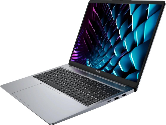 Ноутбук TECNO MegaBook K16SDA AMD Ryzen 5 7430U/16Gb (2*8 D4)/SSD512Gb/16"/IPS/WUXGA/1920x1200/60Hz/Win11/RJ-45/Grey/1.75kg