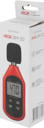 Измеритель уровня шума RGK SM-20 портативный красный/черный 776530