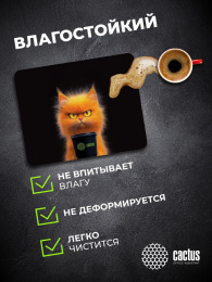 Коврик для мыши Cactus Red Cat 220x180x2мм (CS-MPC-P11XS)
