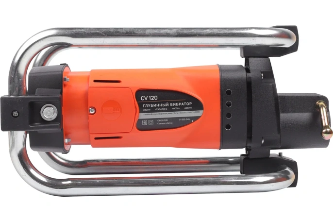 Вибратор глубинный для бетона Patriot CV 120, 2300 Вт, 4000 виб/мин, гибкий вал, 4 м 130301120