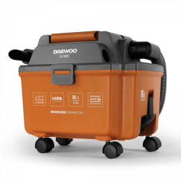 Строительный пылесос Daewoo DAVC 1621Li SET 200Вт уборка: сухая/сбор воды/выдув оранжевый