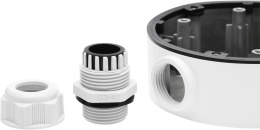 Hikvision DS-1280ZJ-DM46 Монтажная коробка, белая, для купольных камер IPC-D5XX, IPC-D0XX, алюминий, 120х37.2мм