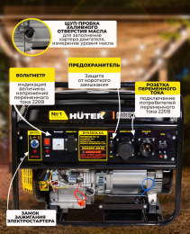 Генератор Huter DY6500LXA 5.5кВт 64/1/27