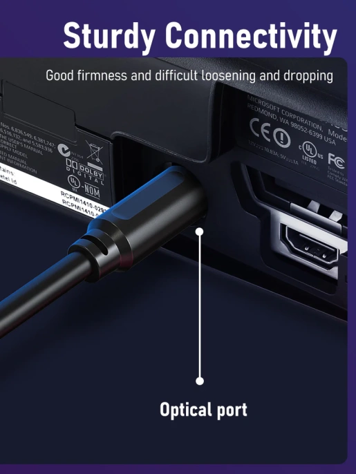 Кабель CABLETIME CF31H (CT-AV380-H03(5)-B1) 1 м, PRO TOSLINK CABLE M/M, цифровой аудиоразъем. черный