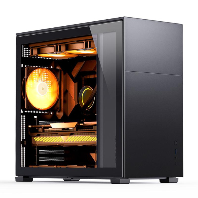 Корпус без блока питания Case JONSBO D41 STD, Midi-Tower, TG, no fan, 1xUSB-A 3.2 + 1xUSB-C 3.2, ATX, mATX Black (D41 STD Black)