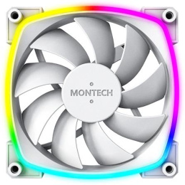 Вентилятор MONTECH AX120 120мм, 4-pin, 1600об/мин, 27 дБ, ARGB, белый, Ret [ax120 pwm white]