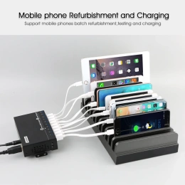 USB-Hub Sipolar A-103 10-портовый промышленный концентратор USB3.0 с высокоскоростной передачей данных, мульти-быстрое зарядное устройство, разветвитель с адаптером питания 12V5A