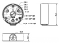 Монтажная коробка Dahua DH-PFA135-B (Монтажная коробка Материал: Алюминий Защита: Влагозащита Применение: Для цилиндрических камер и камер в корпусе типа "eyeball" Крепление камеры: 3 винта)