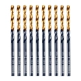 Сверло по металлу Golden Tip 3 мм, HSS-Tin, 10 шт, DIN 338 Denzel 717205