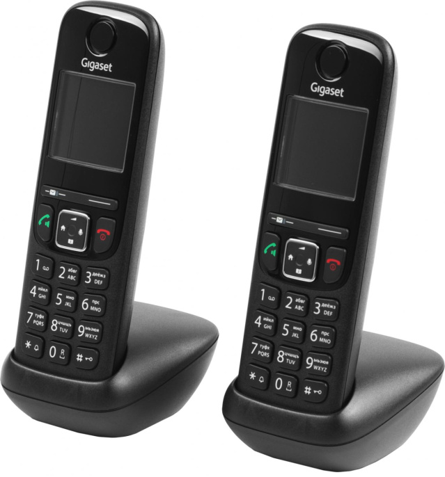Gigaset [L36852-H2836-S311] AS690A Trio RUS черный труб. в компл.:3шт автооветчик АОН