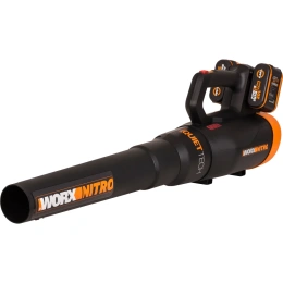 Воздуходувка аккумуляторная бесщеточная WORX 40В, 4 Ач х2, двойное ЗУ 2x1A WG581E