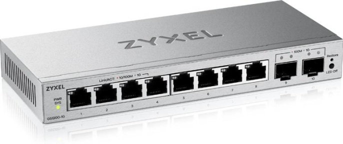 Коммутатор ZyXEL GS1200-10V3-EU0101F, управляемый