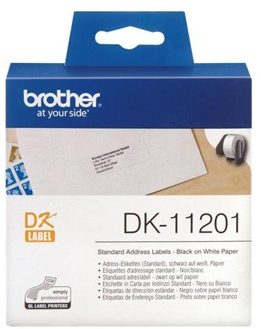 DK11201 Brother Стандартные адресные наклейки 29 x 90 мм для QL-570