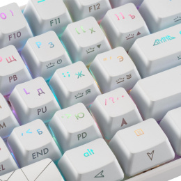 Клавиатура GMNG GG-KB505XW, беспроводная, USB, Bluetooth/Радиоканал,  механическая, белый [1910522]