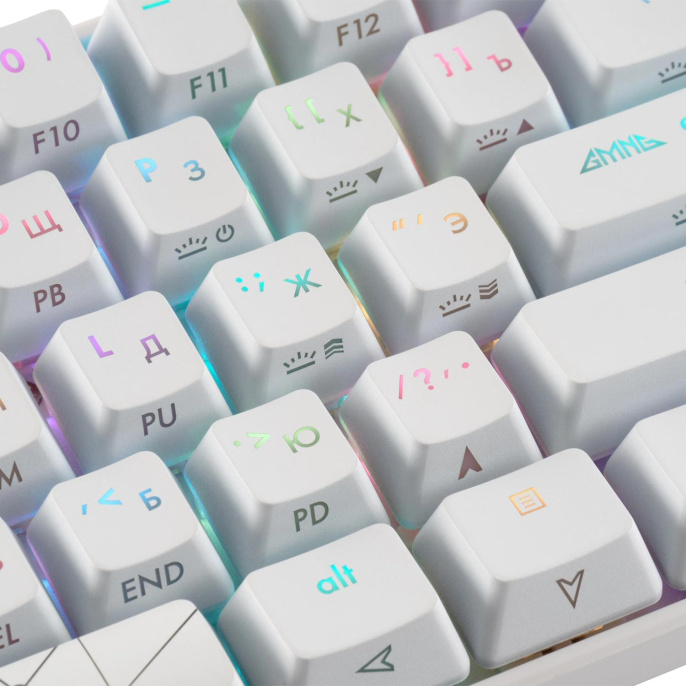 Клавиатура GMNG GG-KB505XW, беспроводная, USB, Bluetooth/Радиоканал,  механическая, белый [1910522]