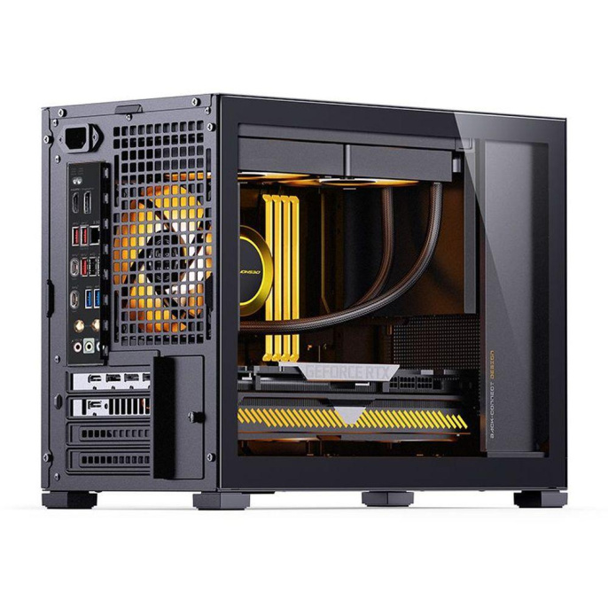 Корпус без блока питания Case JONSBO D32 STD, Mini-Tower, TG, no fan, 1xUSB-A 3.0 + 1xUSB-C 3.1, mATX, mITX Black (D32 STD BLACK)