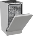 Встраиваемая посудомоечная машина Gorenje GV523E10WE,  узкая, ширина 44.8см, полновстраиваемая, загрузка 11 комплектов, серебристый