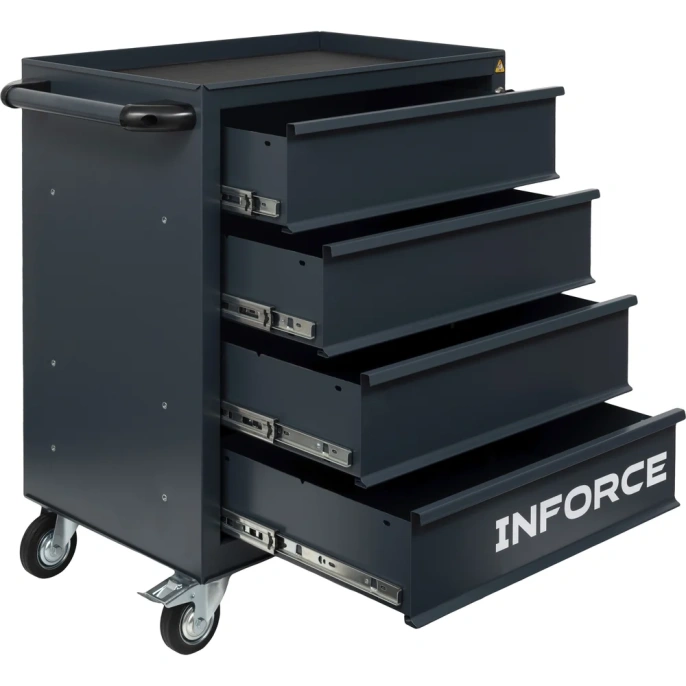 Инструментальная тележка Inforce 4 ящика, габариты без упаковки 745х465х825мм, 06-01-18