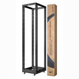 Открытая серверная стойка 19" 45U Cabeus RA-45U-1000-BK черная