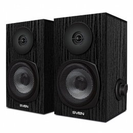 Акустика Sven SPS-575 Black SV-016166 80 Гц -20 кГц, 2x3W, питание через USB-порт ПК, ноутбука или адаптер 5V DC, материал корпуса колонок: дерево