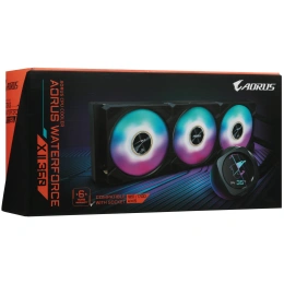 Система водяного охлаждения Gigabyte Aorus Waterforce X II 360 ARGB Soc-TR4/sTR5/AM5/AM4/1200/1700/1851 черный 4-pin 12-37.5dB Al LCD Ret (GP-AORUS WATERFORCE X II 360)