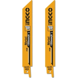 Набор полотен по металлу Bi-металл (150х19х0.9 мм; 18TPI) для сабельной пилы INGCO SSB922EF