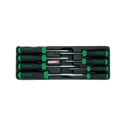 Набор отверток TOPTUL TORX T9-T40 с отверстием 8 предметов, в ложементе GAAT0807