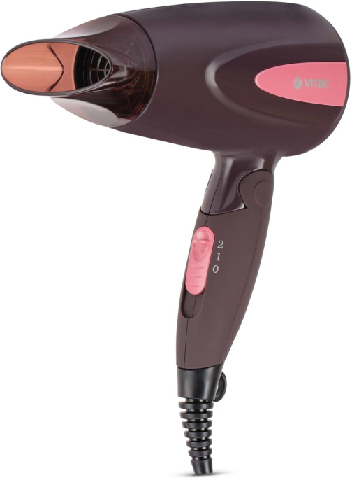 Фен Vitek VT-2261, 1300Вт, коричневый