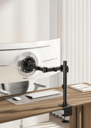 Кронштейн для мониторов Cactus CS-VM-D49-BK, до 49", до 20кг, настольный, поворот и наклон, черный