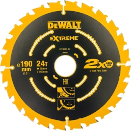Диск пильный Extreme по дереву (190х30х1,65 мм; Z24) DEWALT DT 10304