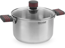 Кастрюля 3.4л Rondell Stripes RDS-1280, нержавеющая сталь, с крышкой