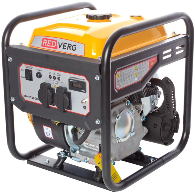 Бензиновый генератор REDVERG RD-IG3300H-O, 220 В, 3.3кВт [rd-ig3300h-о]