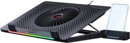 Подставка для ноутбука Redragon Ivy, 15.6", 360х250х55 мм, 2хUSB, вентиляторы 5 х 140 мм, 890г, черный [77905]